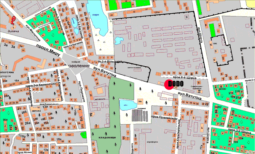 DoDo на карте Житомира